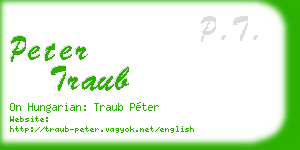 peter traub business card
